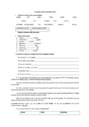 English Worksheet: countable and uncountable nouns