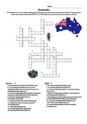 Crossword puzzle Australia