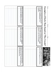 English Worksheet: Croods note taker for Croods