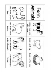 English Worksheet: Farm Animal Reader