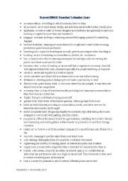 English Worksheet: Travel BINGO Cards