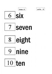 number name tracing 6-10