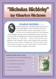 English Worksheet: Nicholas Nickleby