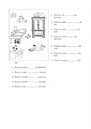 Ingles, On, Under, In worksheet