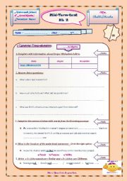 English Worksheet: mtt2, bac