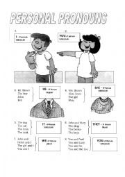 English Worksheet: Personal Pronouns