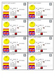 English Worksheet: identity card