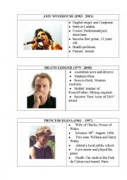 English Worksheet: Past simple cards (famous people)