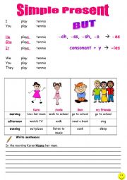 English Worksheet: Simple Present (Affirmative)