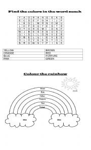 English Worksheet: COLOURS