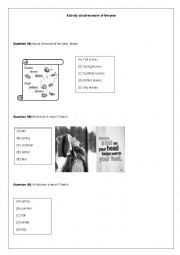 English Worksheet: seasons of the year