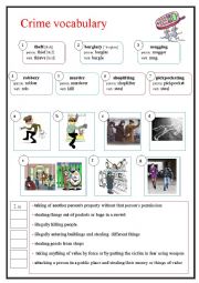 English Worksheet: Crime vocabulary