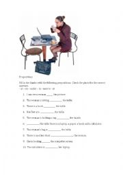 English Worksheet: Prepositions of place