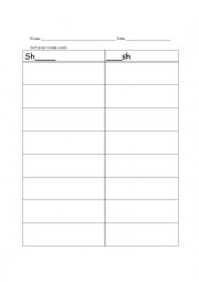 English Worksheet: SH Digraph packet