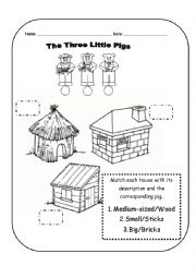 English Worksheet: The Three Little Pigs