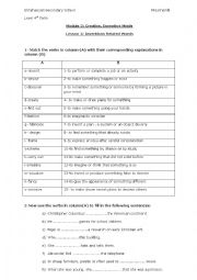 English Worksheet: unit 3 lesson 1 Inventions related words