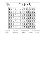 English Worksheet: FAMILY