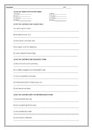 English Worksheet: Exercises of simple past