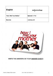 How I Met Your Mother Season 1 Episode 1 Worksheet