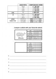 Comparative adjectives worksheet