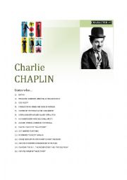 English Worksheet: Guessing game CARD 2/5 Charlie Chaplin