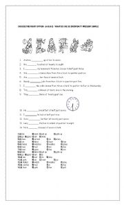 English Worksheet: WHAT DO WE DO EVERYDAY