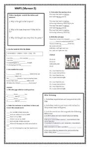 English Worksheet: maps 