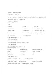 English Worksheet: Holidays and travelling B1/PET