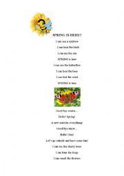 English Worksheet: Spring is here