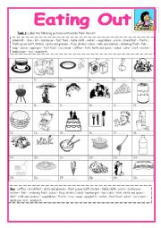 English Worksheet: Eating Out 9th form listening comprehension +key