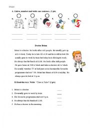 English Worksheet: present simple