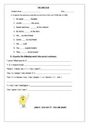 English Worksheet: Practicing with the Verb To Be