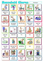 English Worksheet: Household Chores