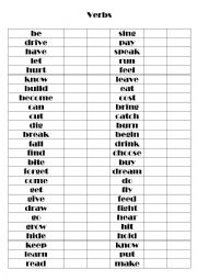 verbs revision