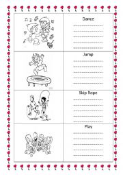 English Worksheet: At the Playground