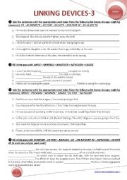 English Worksheet: LINKING DEVICES 3