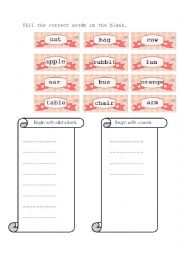 English Worksheet: Alphabet and vowel