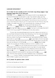 English Worksheet: revision about past simple and past continous 