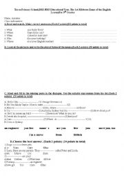 English Worksheet: mixed grammar and vocabulary worksheet