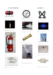 English Worksheet: Essential firefighters vocabulary 1