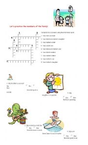English Worksheet: family