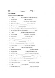 English Worksheet: Irregular Verbs Practice