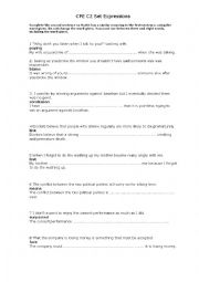 English Worksheet: CPE Set expressions