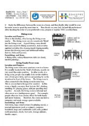 English Worksheet: Rooms of a House