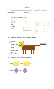 test shapes and numbers 1-20