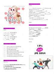 English Worksheet: Meghan Trainor - Lips Are Movin