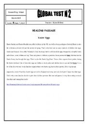 English Worksheet: 8th Form Global Test 2