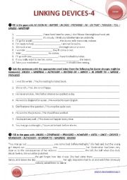 English Worksheet: LINKING DEVICES 4