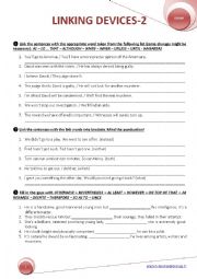 English Worksheet: LINKING DEVICES 2