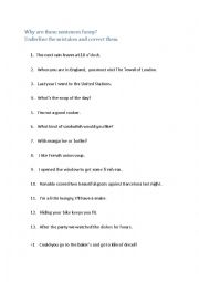 English Worksheet: Funny sentences